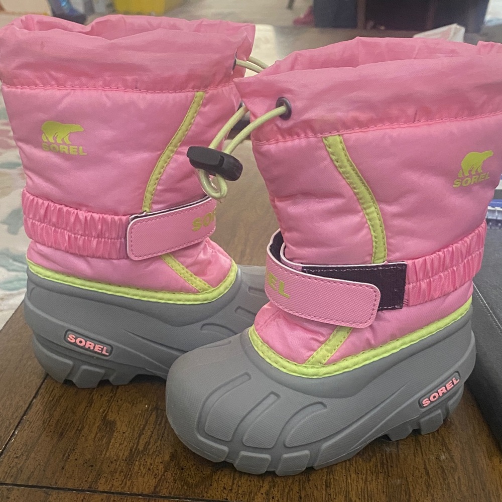 Sorel Kids' Pink and Gray Snow Boots